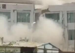 实拍深圳山体滑坡冲毁大楼瞬间 民众惊慌跑出