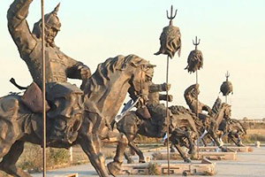 成吉思汗士兵雕塑