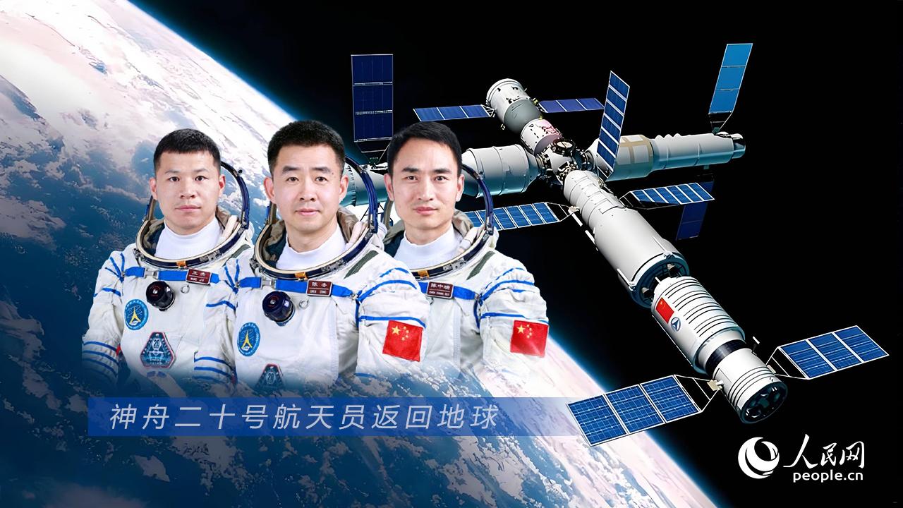 神舟二十一号载人飞船返回舱成功着陆回放